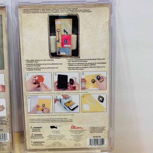 Sizzix HTF  7gypsies Stamp And Die Set Wedding Engaged Junk Journaling - Picture 2 of 2